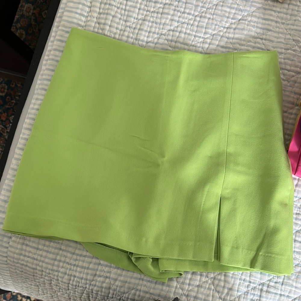Zara Vibrant Green Mini skort